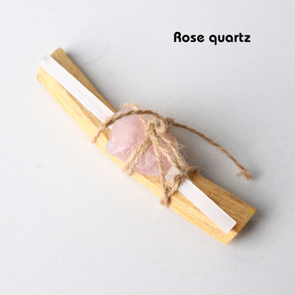 Mini paquete de limpieza con cristales: Palo Santo + Selenita