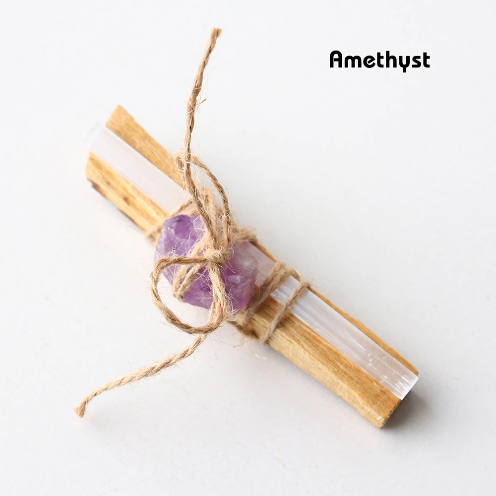 Mini paquete de limpieza con cristales: Palo Santo + Selenita