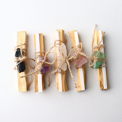 Mini paquete de limpieza con cristales: Palo Santo + Selenita
