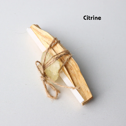 Mini paquete de limpieza con cristales: Palo Santo + Selenita