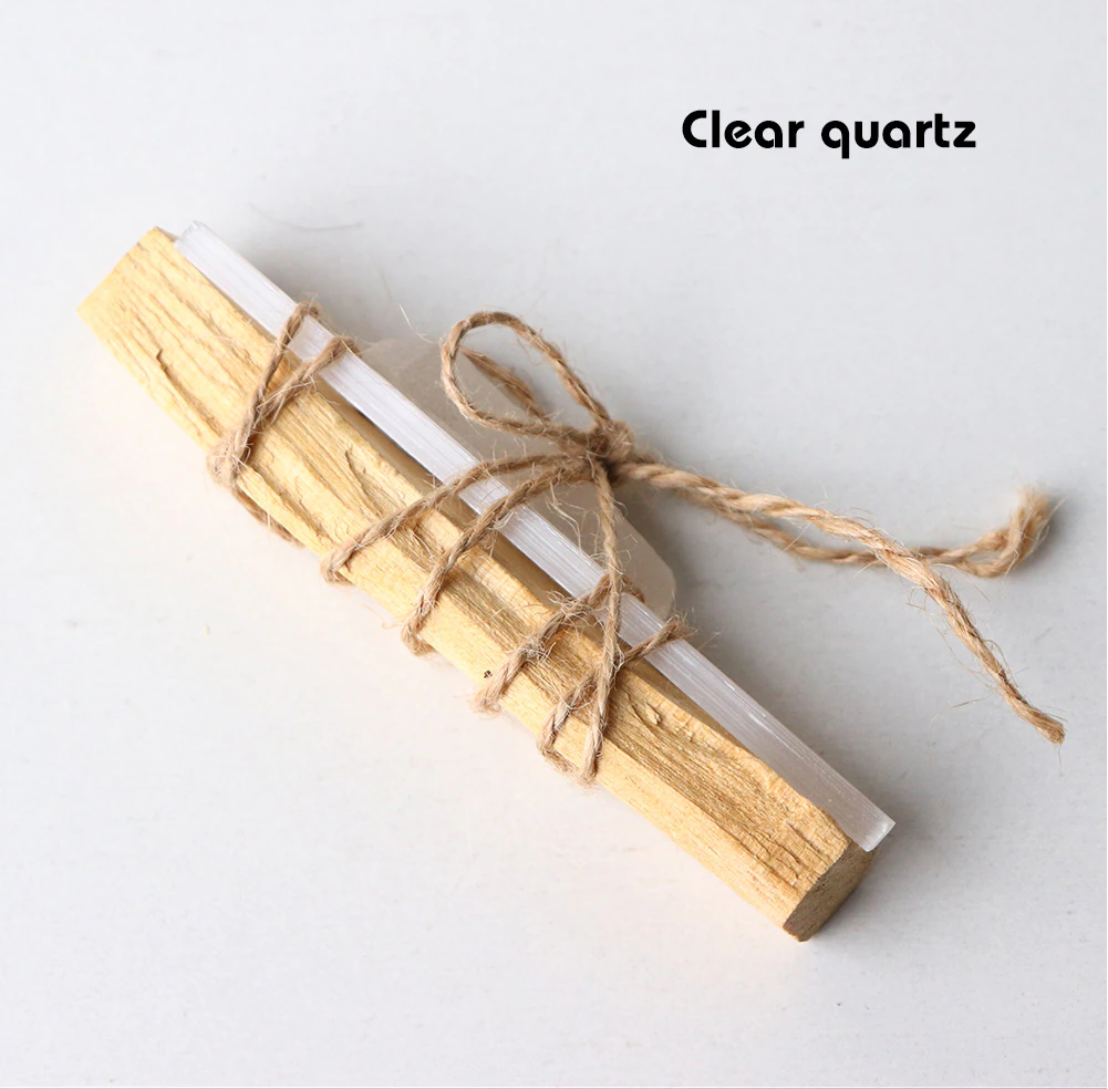 Mini paquete de limpieza con cristales: Palo Santo + Selenita