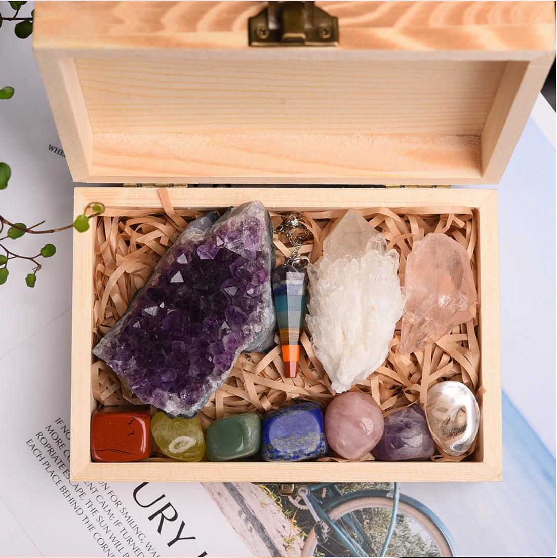 The Master Crystal Gift Set + Wooden Box - 11 pc.