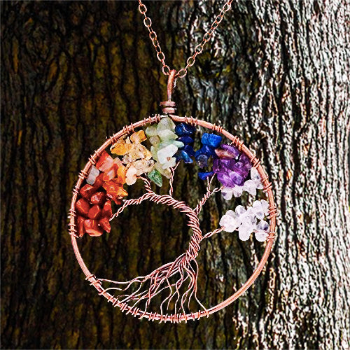 7 Chakras Tree of Life Pendant