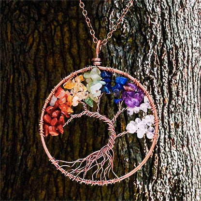 7 Chakras Tree of Life Pendant