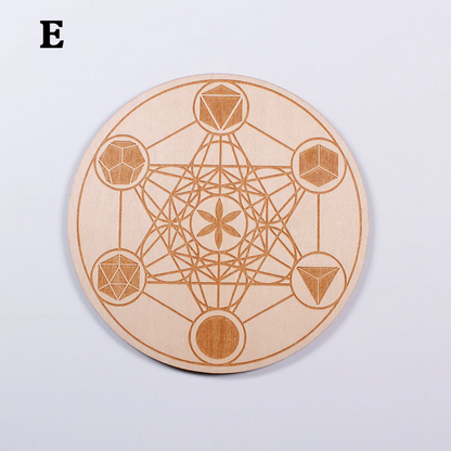 Wooden Crystal Grids  - 10 cm