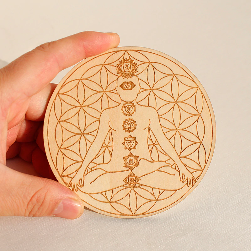 Wooden Crystal Grids  - 10 cm