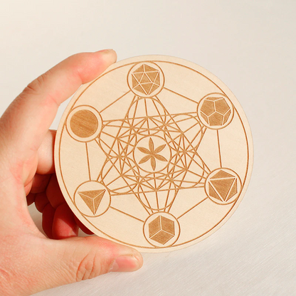 Wooden Crystal Grids  - 10 cm
