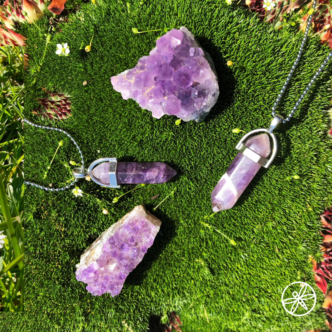 Amethyst Crystal Point Necklace