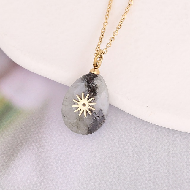 Dainty Cosmic Crystal Necklace - 18k Gold plated - Apatite , Labradorite , Obsidian &amp; more