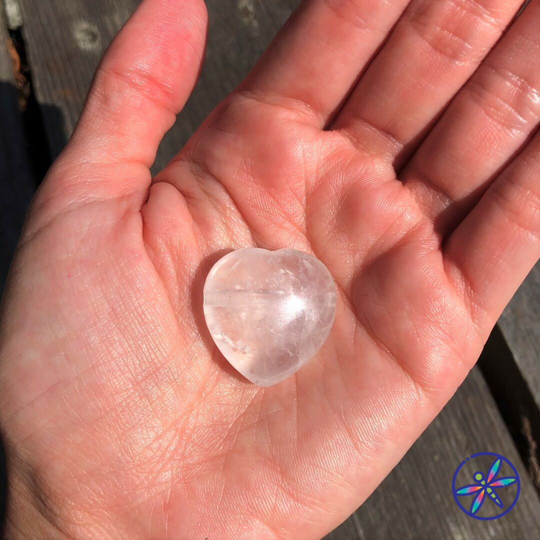 Corazones de cristal pulido 