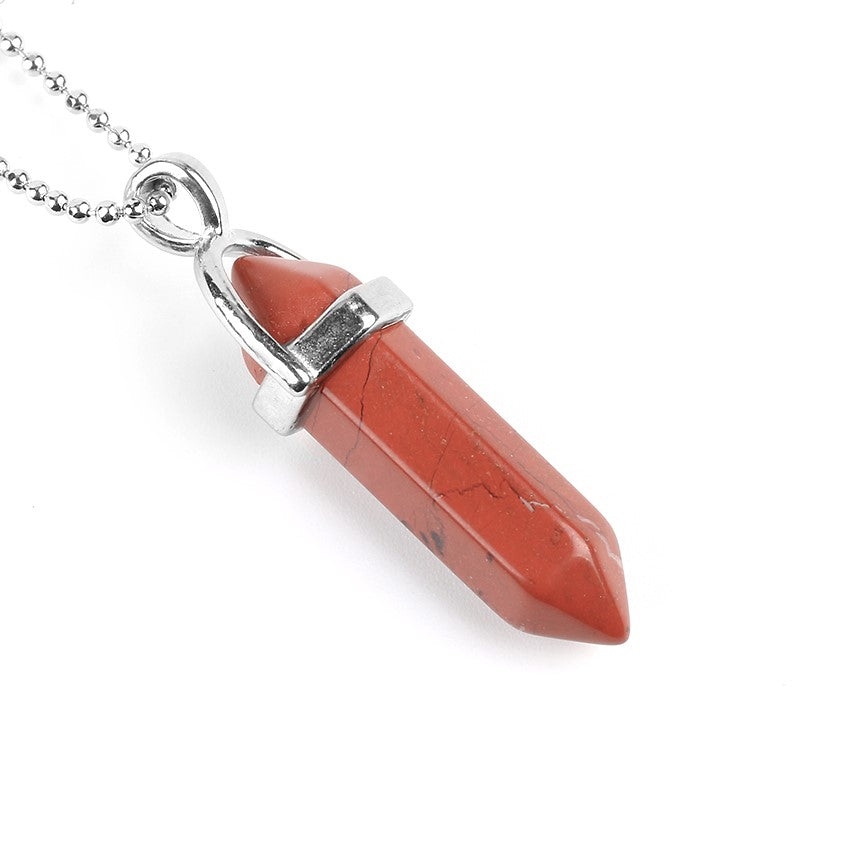 Red Jasper Crystal Point Necklace