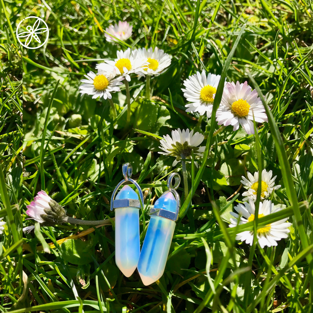 Opalite Crystal Point Necklace