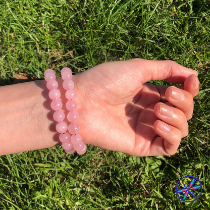 Pulsera de cuarzo rosa