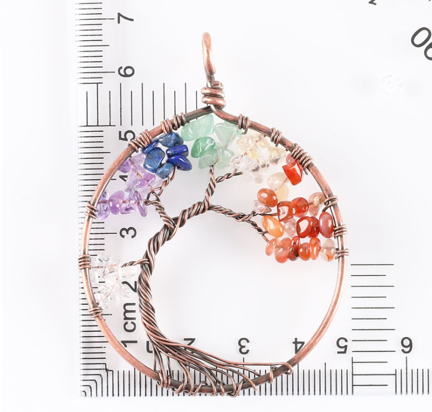 7 Chakras Tree of Life Pendant
