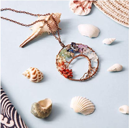 7 Chakras Tree of Life Pendant